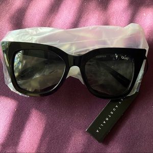 Quay Australia Harper Sunglasses Shiny Black